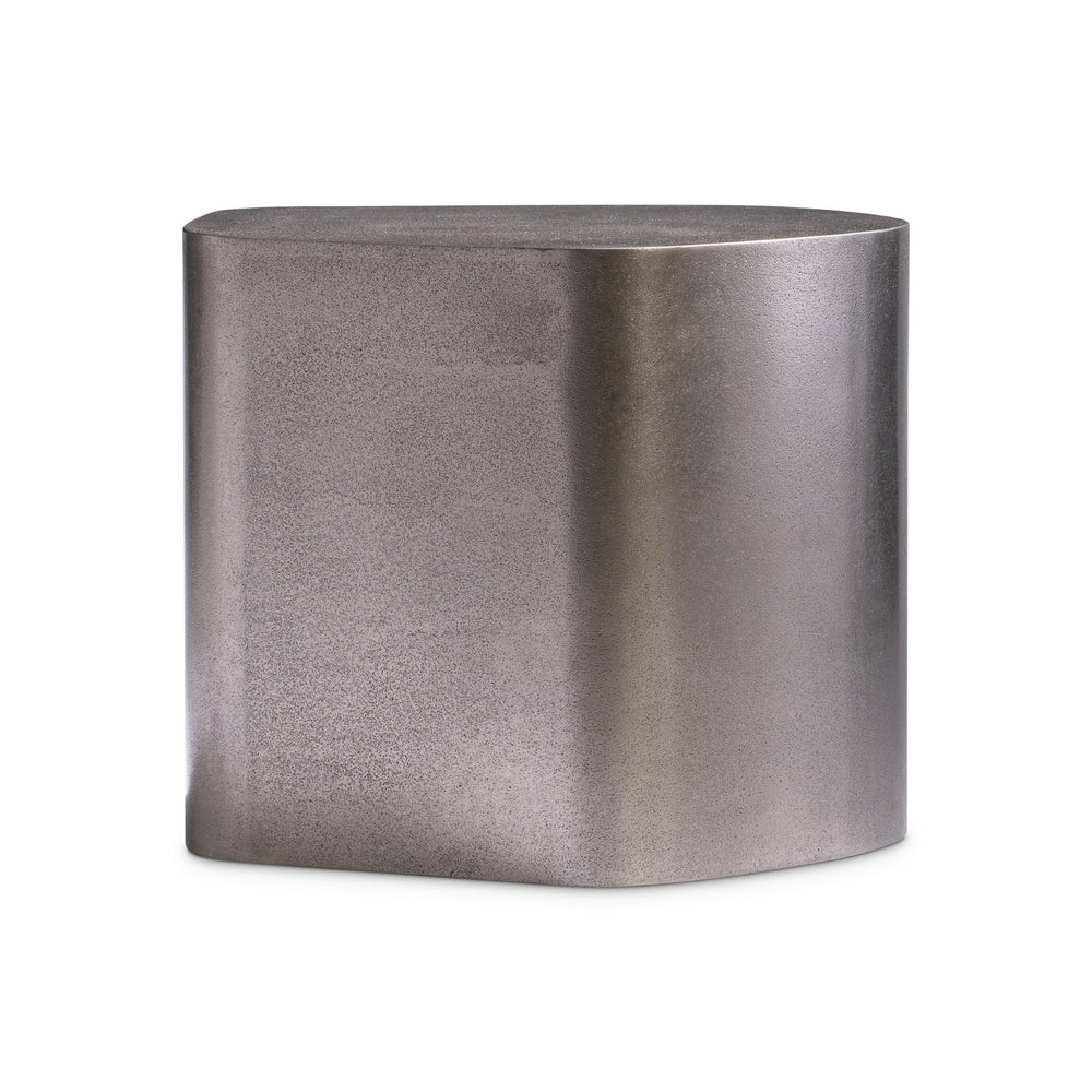 Bernhardt Bernhardt Clawson Graphite Pentagonal Side Table — Cast Aluminum Sculptural Accent With Adjustable Glides 338124