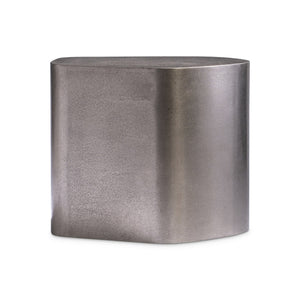 Bernhardt Bernhardt Clawson Graphite Pentagonal Side Table — Cast Aluminum Sculptural Accent With Adjustable Glides 338124