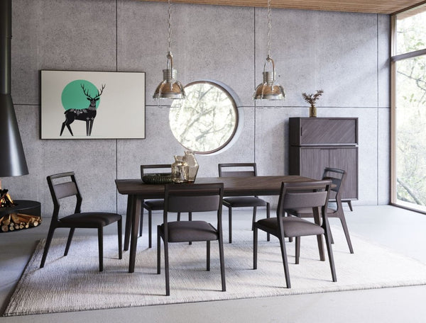VIG Furniture Roger Mid-Century Acacia Dining Table - Solid Wood Rectangular 6-Seater With Tapered Legs, Warm Grain VGWDSTHLDT210-BRN-DT
