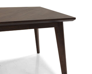 VIG Furniture Roger Mid-Century Acacia Dining Table - Solid Wood Rectangular 6-Seater With Tapered Legs, Warm Grain VGWDSTHLDT210-BRN-DT