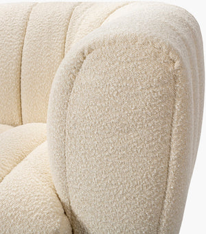 Surya Rochelle Modern 30"H X 87"W X 38"D Sofa - Durable, Stylish, And Comfortable Seating For Your Living Room Upholstery, Cream,Base, Black Polyester,Cotton,Rubber Wood,Dacron,Foam Roh-001