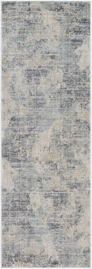 Livabliss Rojin Turkish Polypropylene Runner Rug Machine Woven for Hallway and Entryway Use Gray, Light Blu 2'6" x 7'3" ROJ2302-2673