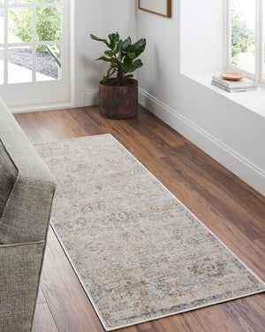 Livabliss Rojin Traditional Turkish Machine Woven Polypropylene Runner Rug for Hallways Oatmeal, Light 2'7" x 7'3" ROJ2303-2673