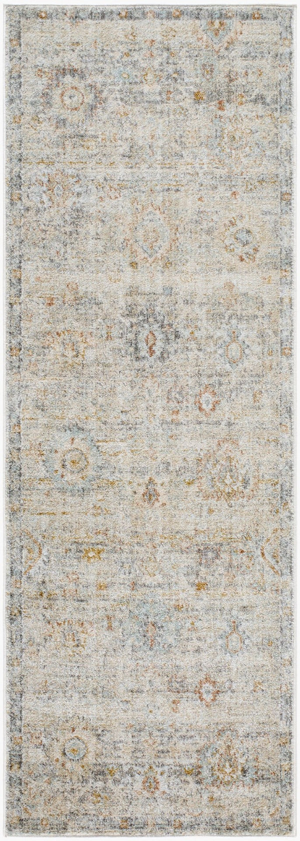 Livabliss Rojin Traditional Turkish Machine Woven Polypropylene Runner Rug for Hallways Oatmeal, Light 2'7" x 7'3" ROJ2303-2673