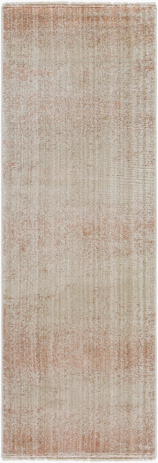 Livabliss Rojin Classic Fringe Runner Rug Polypropylene Medium Pile for Hallway or Entryway Oatmeal, Rust 2'6" x 7'3" ROJ2306-2673