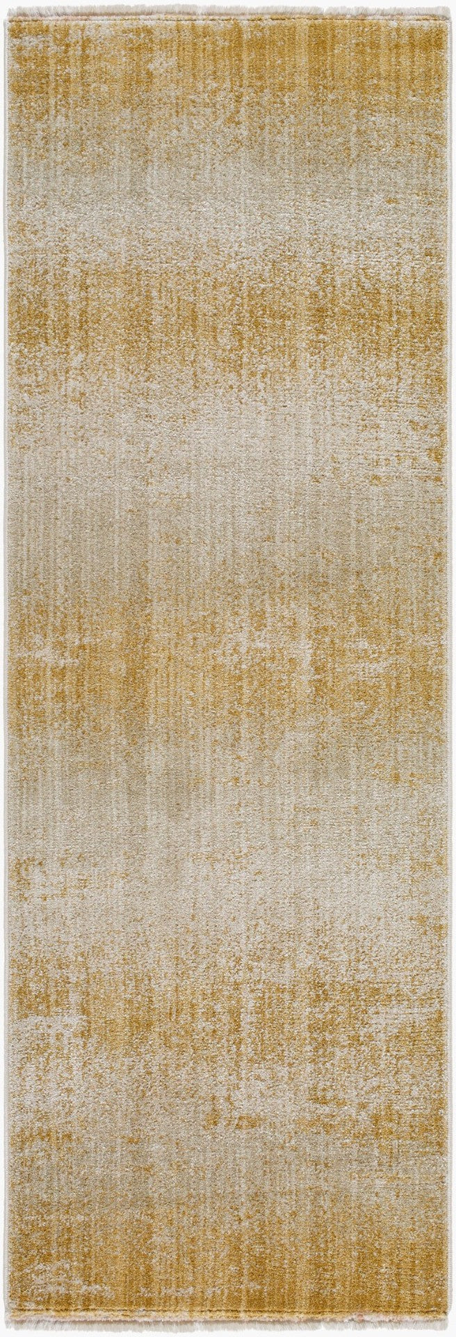 Livabliss Rojin Fringe Trim Polypropylene Runner Rug for Entryway Hallway or Bedside Decor Oatmeal, Mustar 2'6" x 7'3" ROJ2307-2673