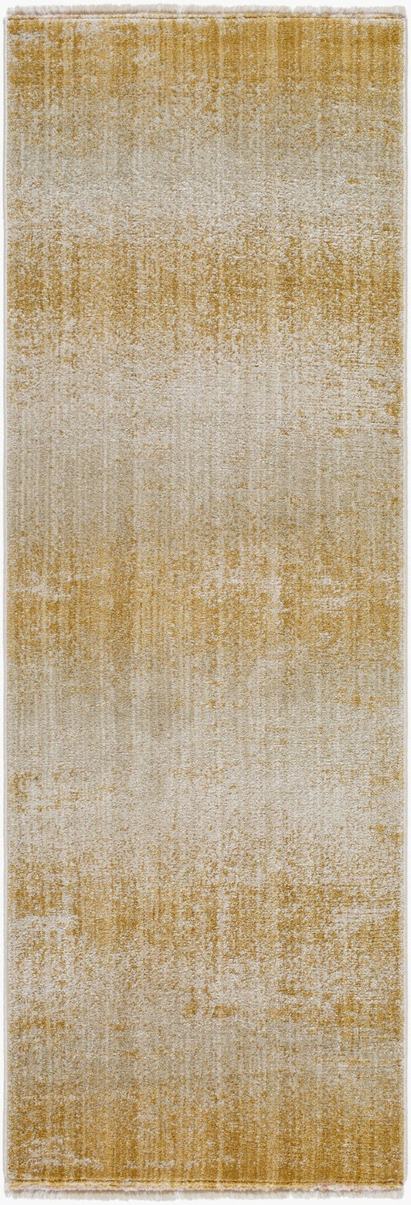 Livabliss Rojin Fringe Trim Polypropylene Runner Rug for Entryway Hallway or Bedside Decor Oatmeal, Mustar 2'6" x 7'3" ROJ2307-2673