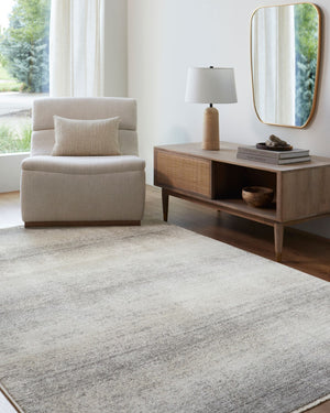 Livabliss Rojin Fringed Polypropylene Runner Rug with Classic Pattern for Hallways and Entryways Oatmeal, Gray 9' x 12'7" ROJ2308-9127