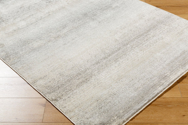 Livabliss Rojin Fringed Polypropylene Runner Rug with Classic Pattern for Hallways and Entryways Oatmeal, Gray 9' x 12'7" ROJ2308-9127