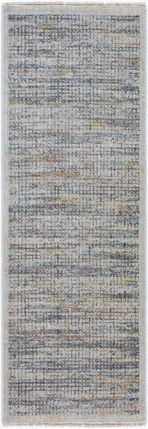 Livabliss Rojin Traditional Fringe Runner Rug Polypropylene Hallway Entryway Medium Pile Light Slate, Oa 2'6" x 7'3" ROJ2310-2673