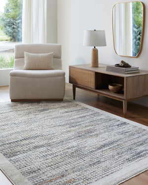 Livabliss Rojin Traditional Fringe Runner Rug Polypropylene Hallway Entryway Medium Pile Light Slate, Oa 2'6" x 7'3" ROJ2310-2673