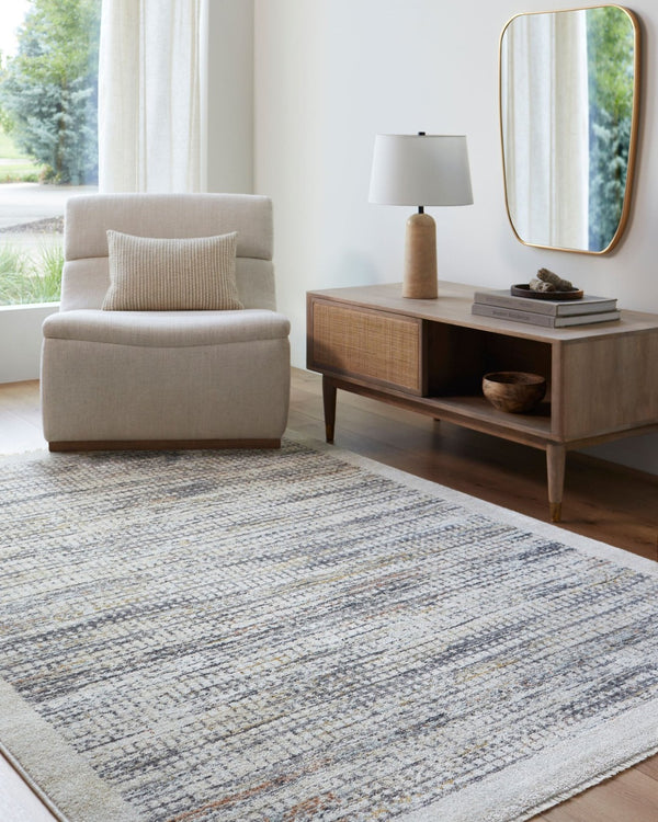 Livabliss Rojin Traditional Fringe Runner Rug Polypropylene Hallway Entryway Medium Pile Light Slate, Oa 2'6" x 7'3" ROJ2310-2673