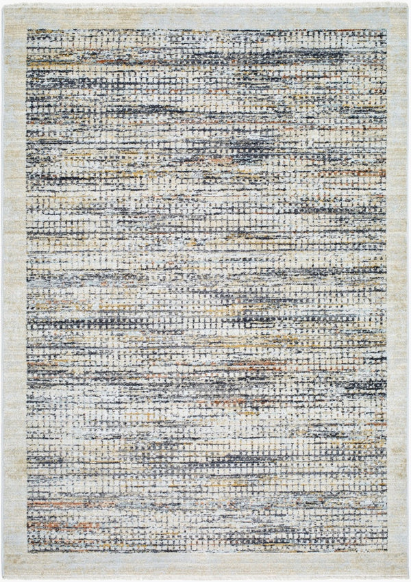 Livabliss Rojin Traditional Fringe Runner Rug Polypropylene Hallway Entryway Medium Pile Light Slate, Oa 9' x 12'7" ROJ2310-9127