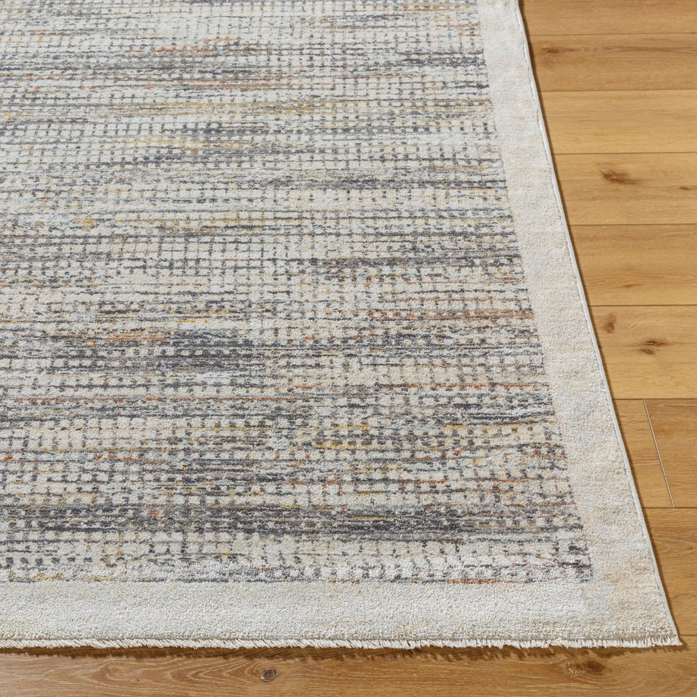 Livabliss Rojin Traditional Fringe Runner Rug Polypropylene Hallway Entryway Medium Pile Light Slate, Oa 9' x 12'7" ROJ2310-9127