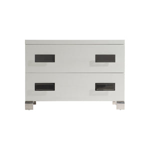 Bernhardt Bernhardt Coro Nightstand With Azucar Soft-Close Drawers, Stainless Accents & Built-In Usb Charging 316232