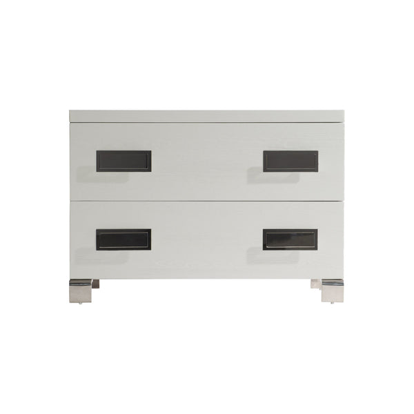 Bernhardt Bernhardt Coro Nightstand With Azucar Soft-Close Drawers, Stainless Accents & Built-In Usb Charging 316232