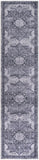 Nourison Washables NWB15 Machine Made Power-loomed Narrow Border Indoor Only Vintage  Rug Charcoal Grey, Charcoal Grey Front Base, 85% Polyester,9% Cotton,6% Other Fibers 99446994226