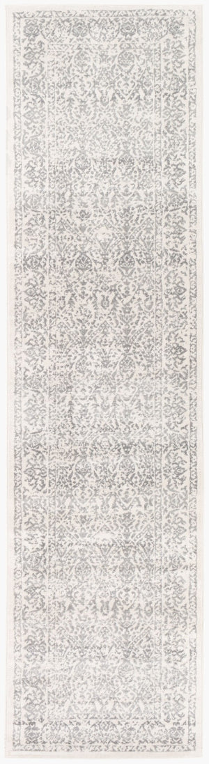 Livabliss Roma Traditional Polypropylene Area Rug Turkey Woven for Living and Dining Rooms White, Medium G 2'7" x 10' ROM2300-2710