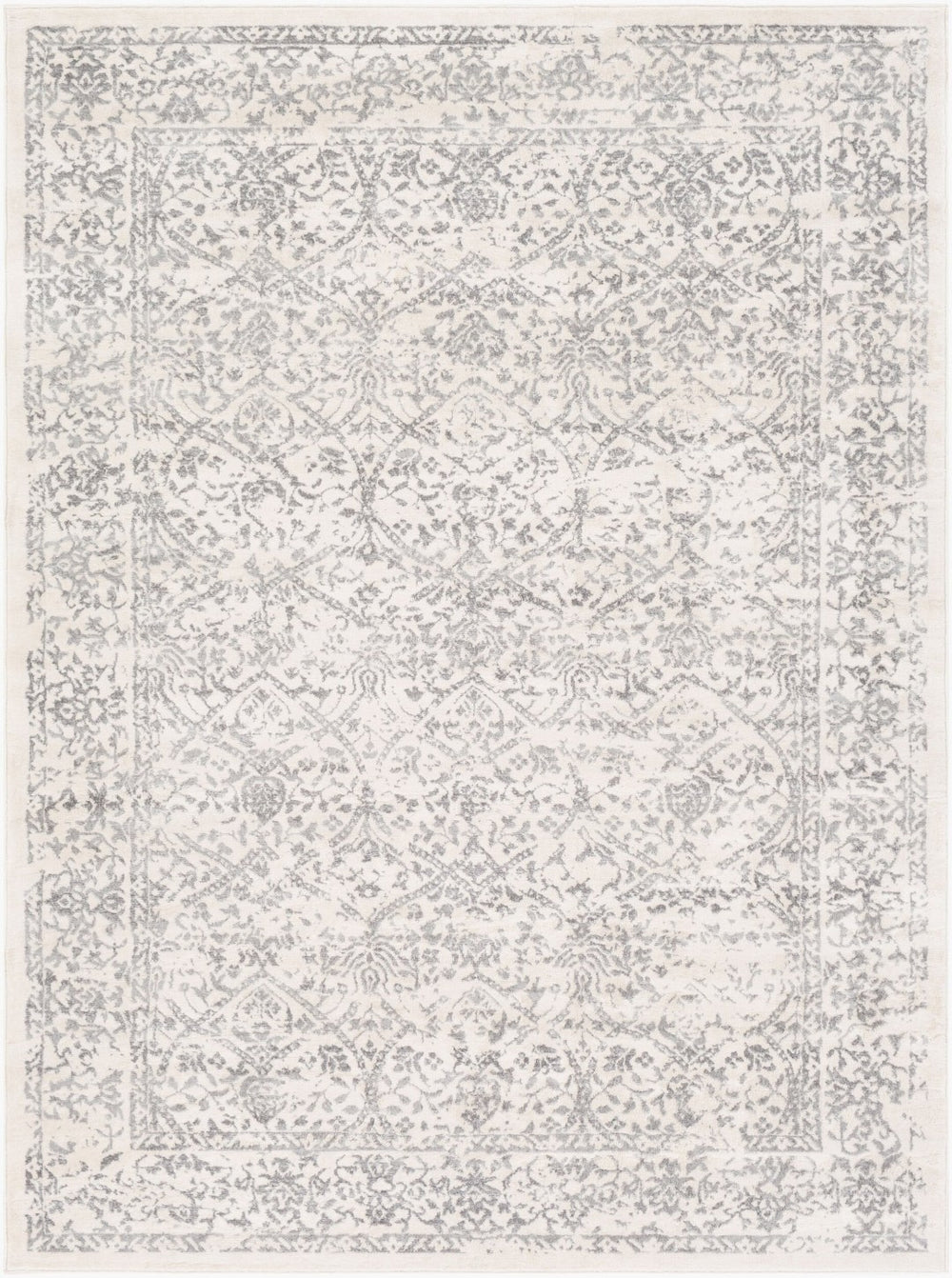 Livabliss Roma Traditional Polypropylene Area Rug Turkey Woven for Living and Dining Rooms White, Medium G 11'10" x 15' ROM2300-111015