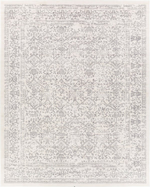 Livabliss Roma Traditional Polypropylene Area Rug Turkey Woven for Living and Dining Rooms White, Medium G 7'10" x 10' ROM2300-71010