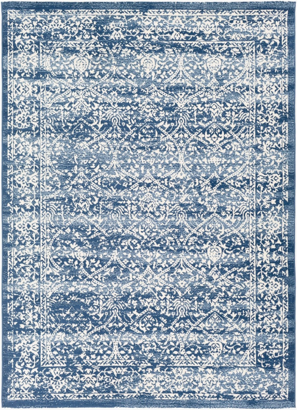 Livabliss Roma Traditional Polypropylene Area Rug Machine Woven for Living and Dining Rooms Dark Blue, Ligh 5'3" x 7'1" ROM2301-5371