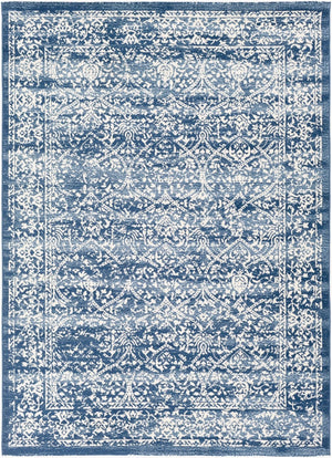 Livabliss Roma Traditional Polypropylene Area Rug Machine Woven for Living and Dining Rooms Dark Blue, Ligh 5'3" x 7'1" ROM2301-5371