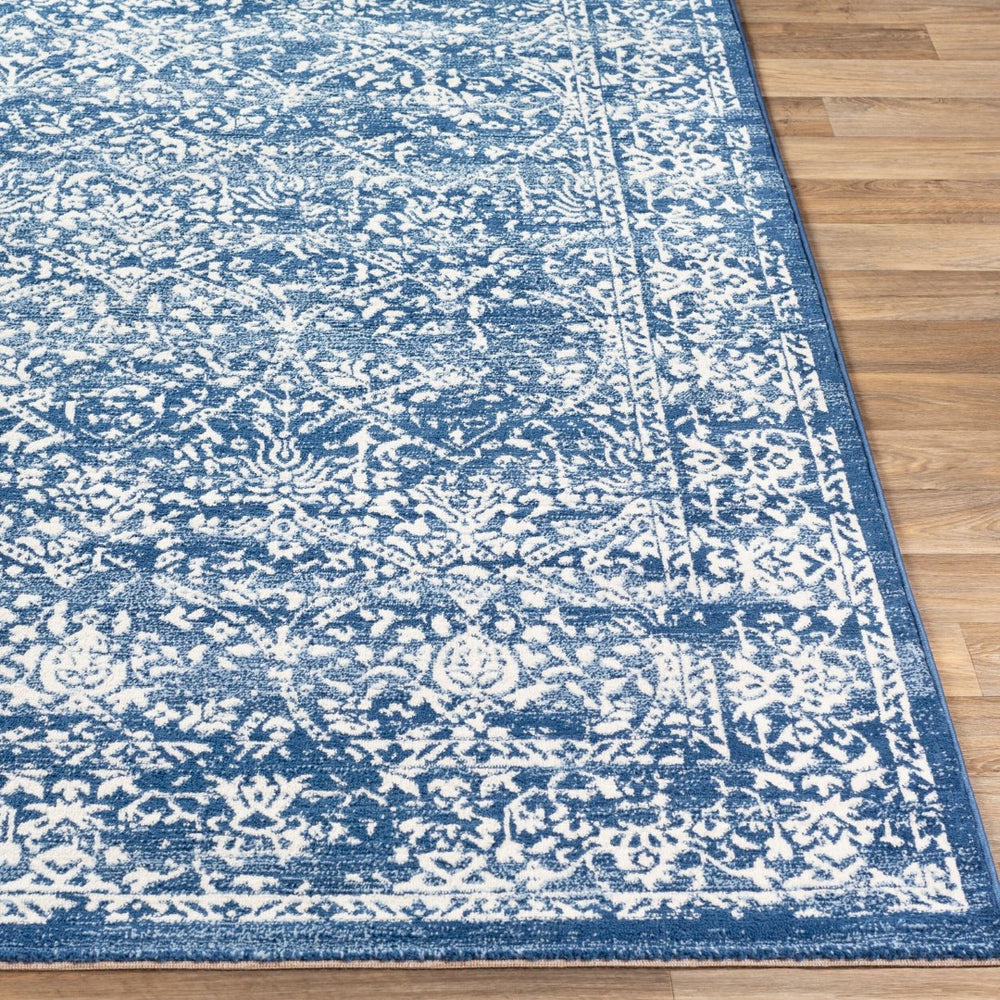 Livabliss Roma Traditional Polypropylene Area Rug Machine Woven for Living and Dining Rooms Dark Blue, Ligh 5'3" x 7'1" ROM2301-5371