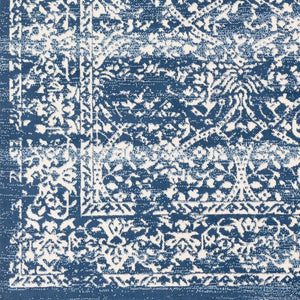 Livabliss Roma Traditional Polypropylene Area Rug Machine Woven for Living and Dining Rooms Dark Blue, Ligh 5'3" x 7'1" ROM2301-5371