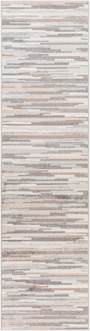 Livabliss Roma Machine Woven Polypropylene Area Rug Geometric Living Room Floor Accent Turkey Charcoal, Gray 2'7" x 10' ROM2302-2710