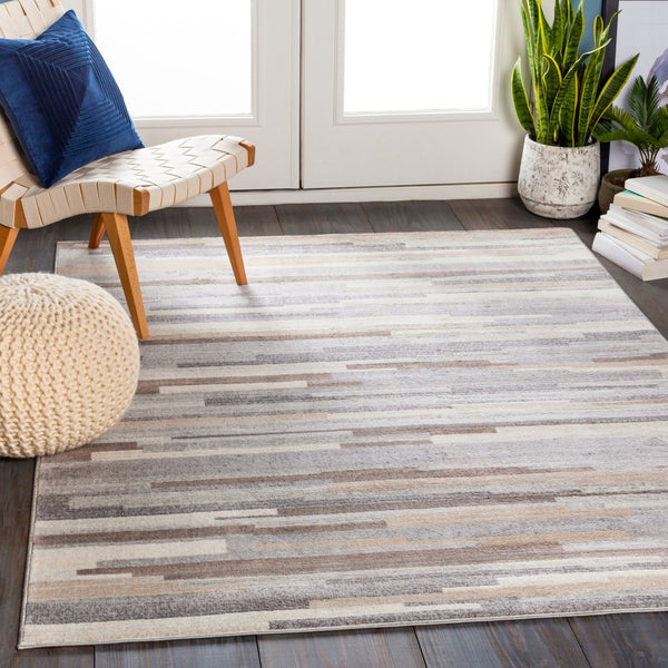 Livabliss Roma Machine Woven Polypropylene Area Rug Geometric Living Room Floor Accent Turkey Charcoal, Gray 11'10" x 15' ROM2302-111015
