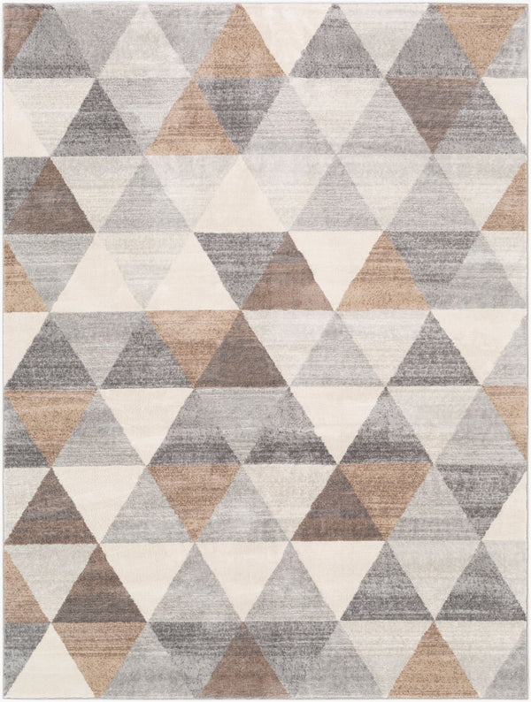 Livabliss Roma Geometric Polypropylene Area Rug Turkey Woven Low Pile for Living Room Charcoal, Gray 8'11" x 12'4" ROM2303-9123