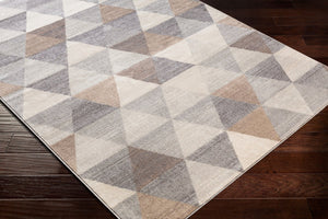 Livabliss Roma Geometric Polypropylene Area Rug Turkey Woven Low Pile for Living Room Charcoal, Gray 8'11" x 12'4" ROM2303-9123