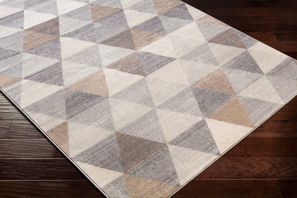 Livabliss Roma Geometric Polypropylene Area Rug Turkey Woven Low Pile for Living Room Charcoal, Gray 8'11" x 12'4" ROM2303-9123