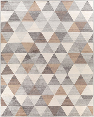 Livabliss Roma Geometric Polypropylene Area Rug Turkey Woven Low Pile for Living Room Charcoal, Gray 7'10" x 10' ROM2303-71010