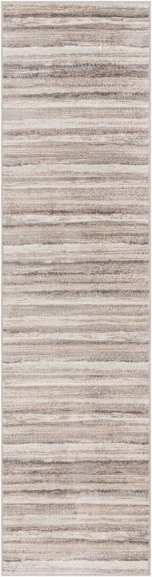 Livabliss Roma Machine Woven Polypropylene Area Rug Bold Contemporary Design for Living Spaces Charcoal, Tan 2'7" x 10' ROM2306-2710