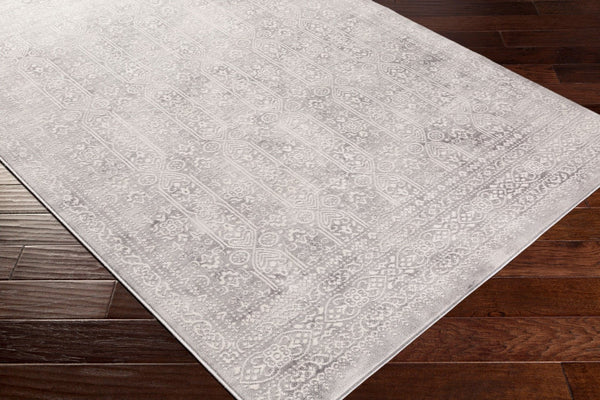 Livabliss Roma Traditional Turkish Pattern Polypropylene Area Rug for Living Room or Dining Space White, Light Gr 8'11" x 12'4" ROM2307-9123