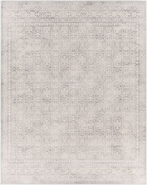 Livabliss Roma Traditional Turkish Pattern Polypropylene Area Rug for Living Room or Dining Space White, Light Gr 7'10" x 10' ROM2307-71010