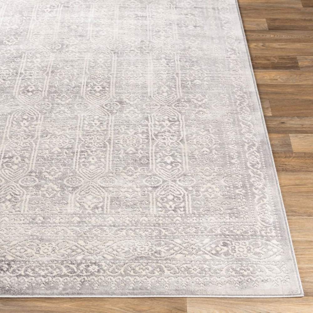 Livabliss Roma Traditional Turkish Pattern Polypropylene Area Rug for Living Room or Dining Space White, Light Gr 7'10" x 10' ROM2307-71010