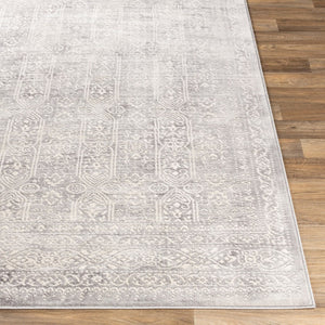 Livabliss Roma Traditional Turkish Pattern Polypropylene Area Rug for Living Room or Dining Space White, Light Gr 8'11" x 12'4" ROM2307-9123