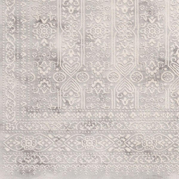 Livabliss Roma Traditional Turkish Pattern Polypropylene Area Rug for Living Room or Dining Space White, Light Gr 8'11" x 12'4" ROM2307-9123