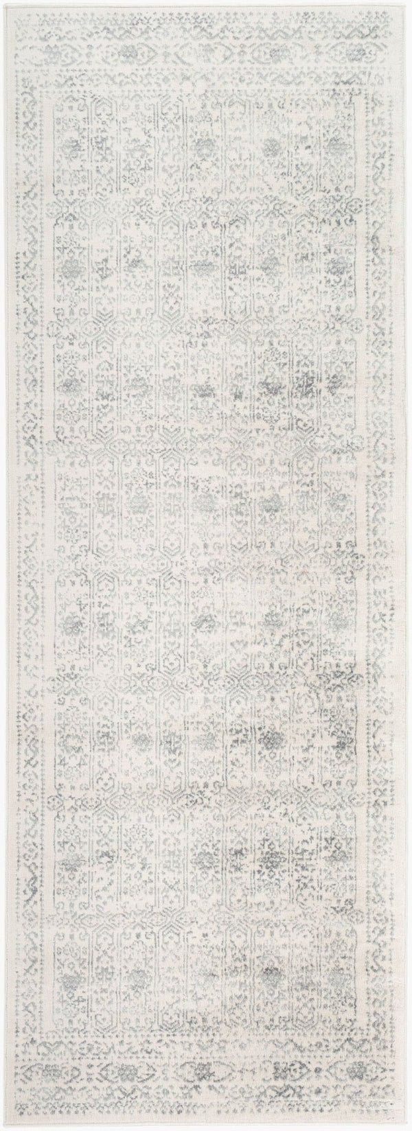 Livabliss Roma Traditional Polypropylene Area Rug for Living Room High Traffic Spaces Light Slate, Cr 2'7" x 7'3" ROM2308-2773