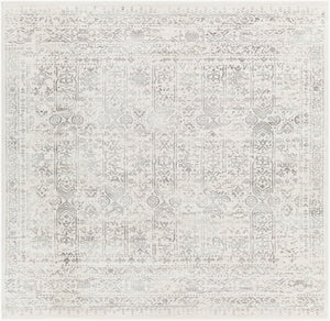 Livabliss Roma Traditional Polypropylene Area Rug for Living Room High Traffic Spaces Light Slate, Cr 6'7" x 6'7" Square ROM2308-67SQ