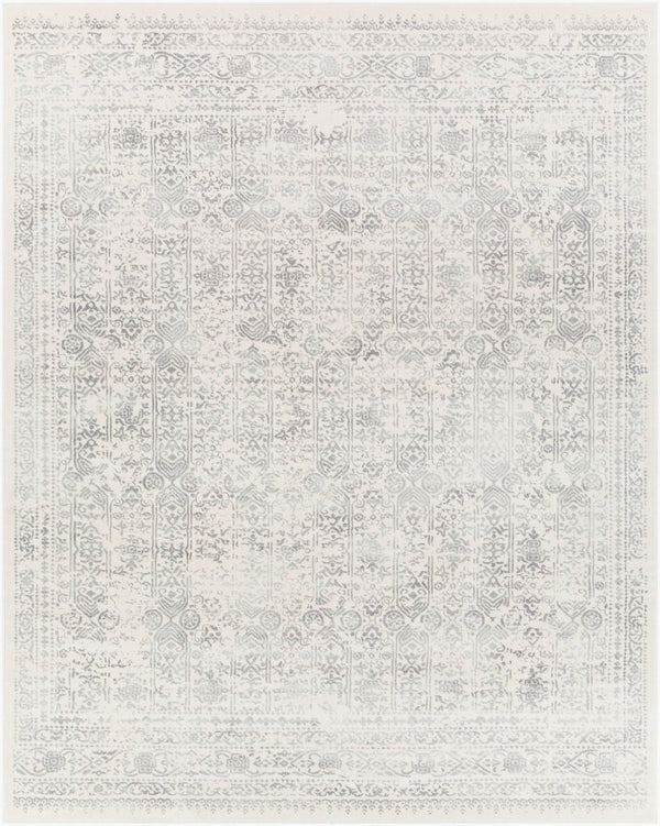 Livabliss Roma Traditional Polypropylene Area Rug for Living Room High Traffic Spaces Light Slate, Cr 7'10" x 10' ROM2308-71010
