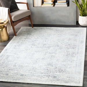 Livabliss Roma Traditional Polypropylene Area Rug for Living Room High Traffic Spaces Light Slate, Cr 11'10" x 15' ROM2308-111015