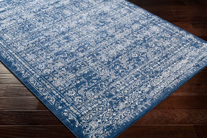 Livabliss Roma Medallion Area Rug Polypropylene Woven Traditional Style for Living Dining Rooms Dark Blue, Ligh 8'11" x 12'4" ROM2310-9123