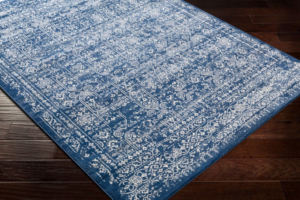 Livabliss Roma Medallion Area Rug Polypropylene Woven Traditional Style for Living Dining Rooms Dark Blue, Ligh 8'11" x 12'4" ROM2310-9123