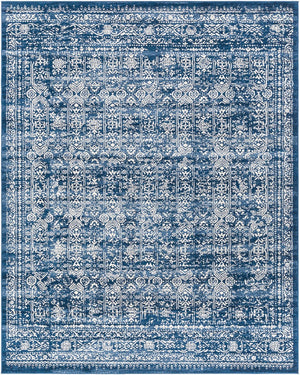 Livabliss Roma Medallion Area Rug Polypropylene Woven Traditional Style for Living Dining Rooms Dark Blue, Ligh 7'10" x 10' ROM2310-71010