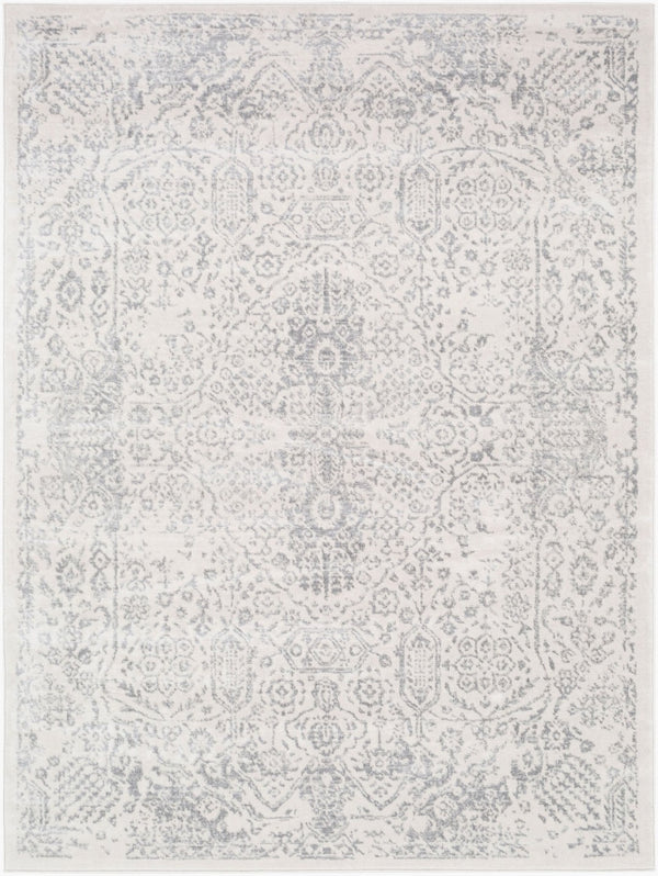 Livabliss Roma Traditional Medallion Polypropylene Area Rug Woven in Turkey for Busy Living Spaces Gray, Light Gra 5'3" x 7'1" ROM2314-5371