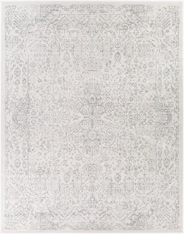 Livabliss Roma Traditional Medallion Polypropylene Area Rug Woven in Turkey for Busy Living Spaces Gray, Light Gra 7'10" x 10' ROM2314-71010