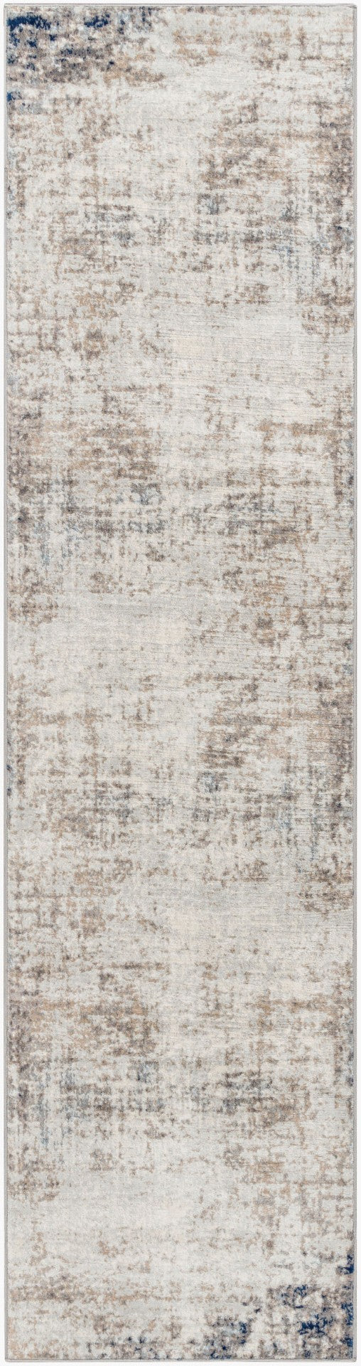 Livabliss Roma Machine Woven Polypropylene Area Rug Minimalist Modern Style for Large Living Rooms Light Gray, Ivo 2'7" x 10' ROM2315-2710